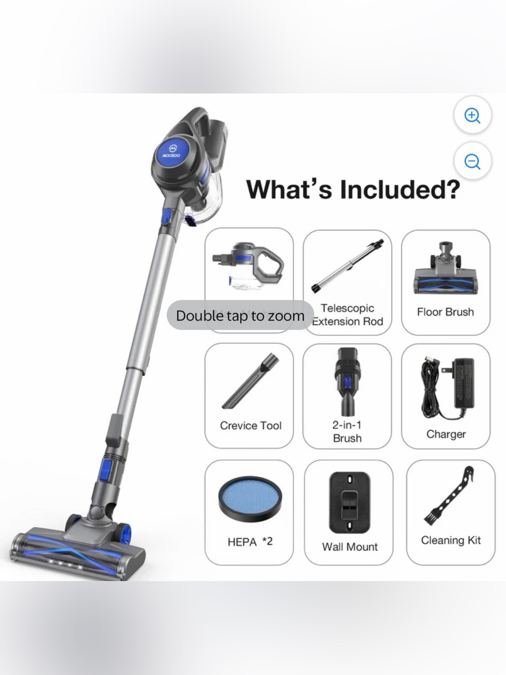 NWT Moosoo 4-in-1 Cordless Stick Vacuum Cleaner XL-618A